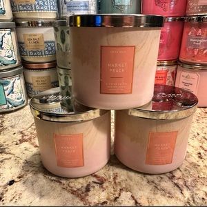 (ONE) B&BW/White Barn candle- 1x MARKET PEACH 3 wick candle NEW!